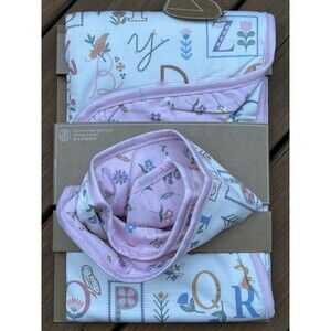 Aspen Baby ABC Travel Blanket Swaddle Nursing Cover Reversible Pink Floral New